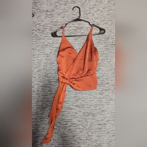 Silk Burnt Orange Top